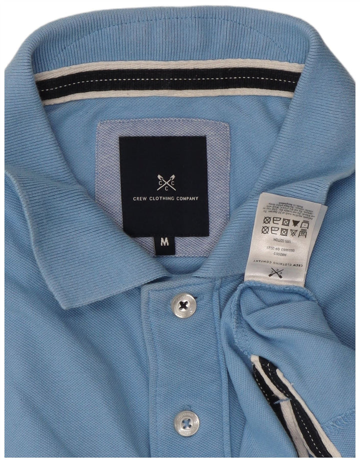 Crew Clothing Herren-Poloshirt aus mittelblauer Baumwolle