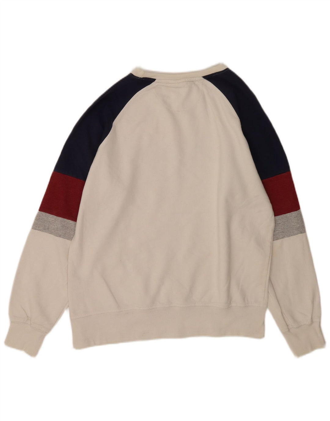 Ellesse Mens Graphic Sweatshirt Jumper Small White Colourblock Cotton