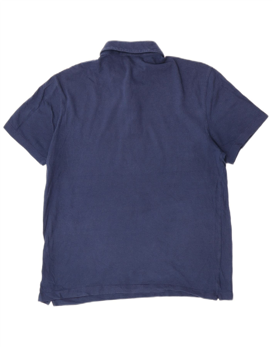 Massimo Dutti Mens Polo Shirt Large Blue Cotton
