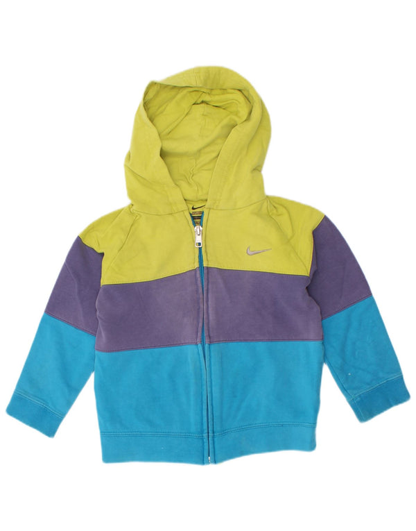 Nike Baby Boys Zip Hoodie Sweater 18-24 Months Multicoloured Colourblock