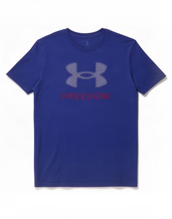 Under Armour T-Shirt Graphique Homme Petit Bleu Coton