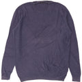 MASSIMO DUTTI Maglione maglione girocollo da uomo XL in cotone blu