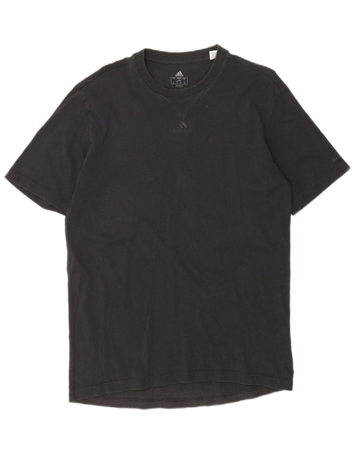 Adidas Mens T-Shirt Top Small Black Cotton