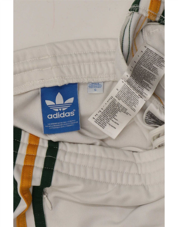 Adidas Pantalon de survêtement pour femme UK 10 Small Blanc Polyester