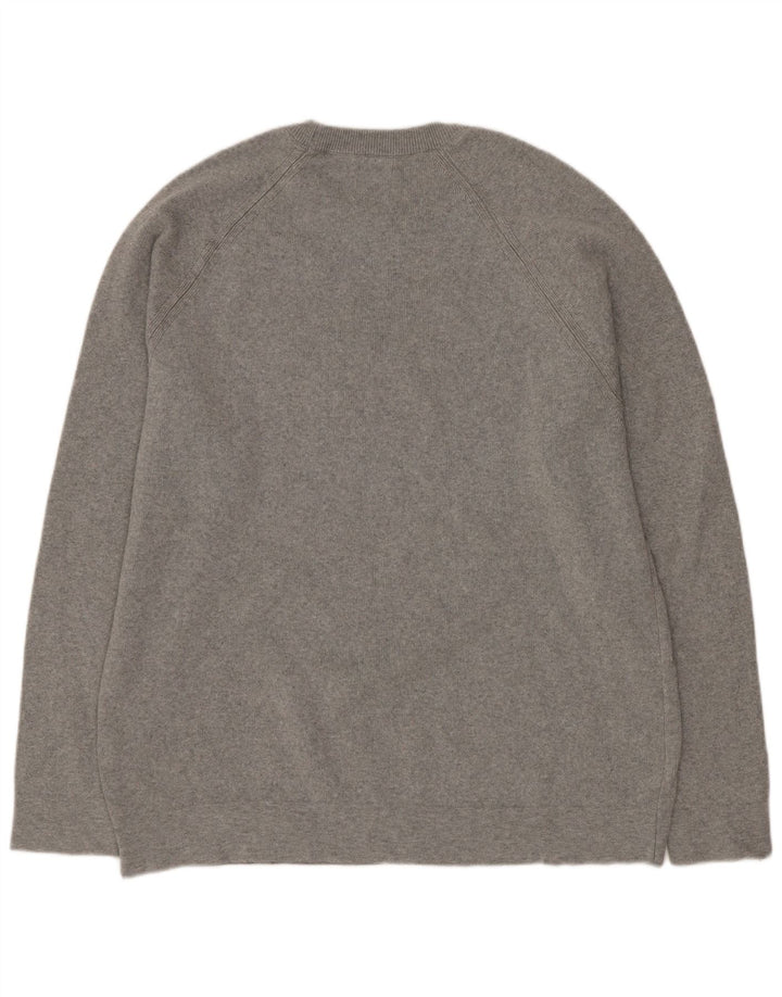 Zara Mens Crew Neck Jumper Sweater Medium Grey