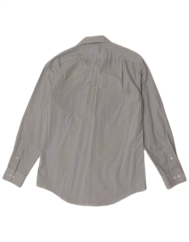 Tommy Hilfiger Mens Shirt Size 15 1/2 Medium Blue Check Cotton