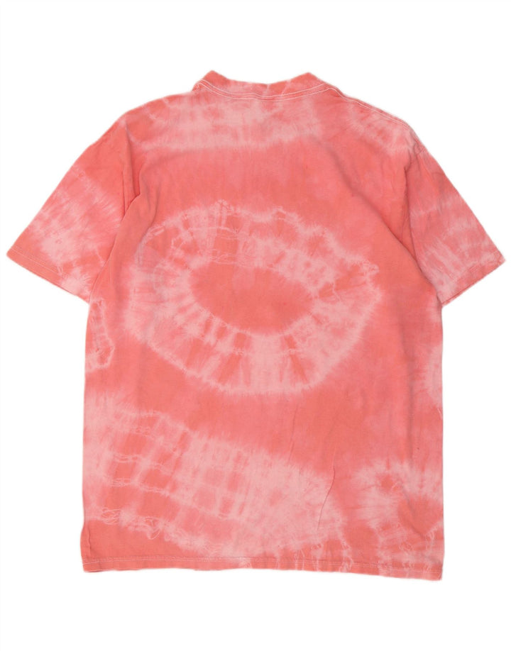 Dickies Mens T-Shirt Top Large Pink Tie Dye Cotton