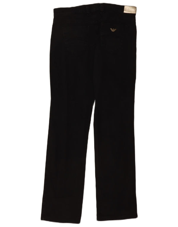 Armani Damen Straight Jeans W31 L31 Schwarze Baumwolle