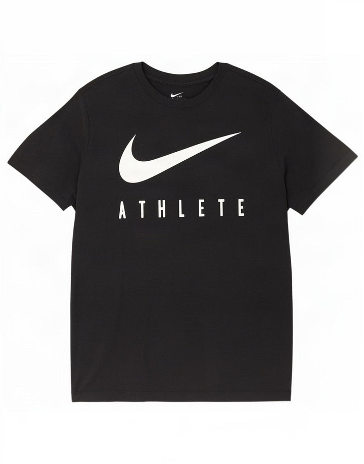 Tricou grafic Nike Dri Fit pentru bărbați Top mare din poliester negru