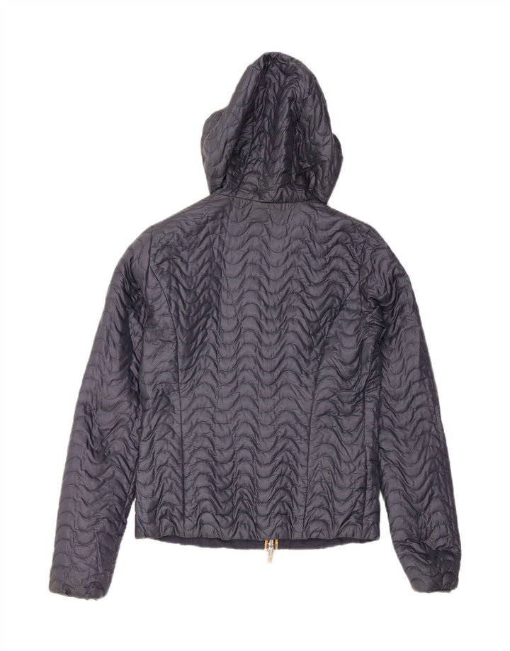 K-WAY Boys Hooded Reversible Jacket 8-9 Years Navy Blue Vintage K-Way and Second-Hand K-Way from Messina Hembry 