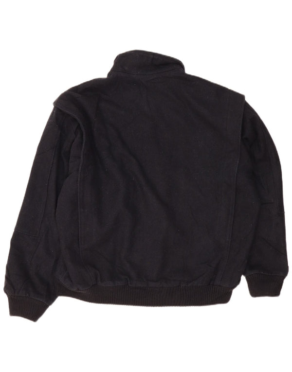Carrera Mens Bomber Jacket UK 40 Large Navy Blue Wool