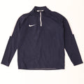 Nike Herren Dri Fit Pullover-Trainingsanzug-Oberteil, mittelgroß, Marineblau, Farbblock