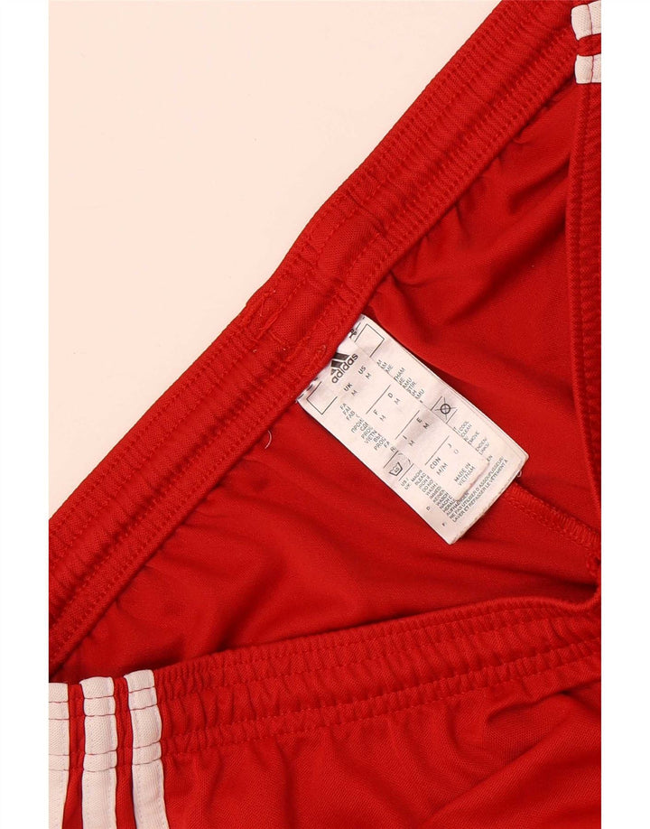 Adidas Mens Graphic Regular Sport Shorts Medium Red Polyester Sports