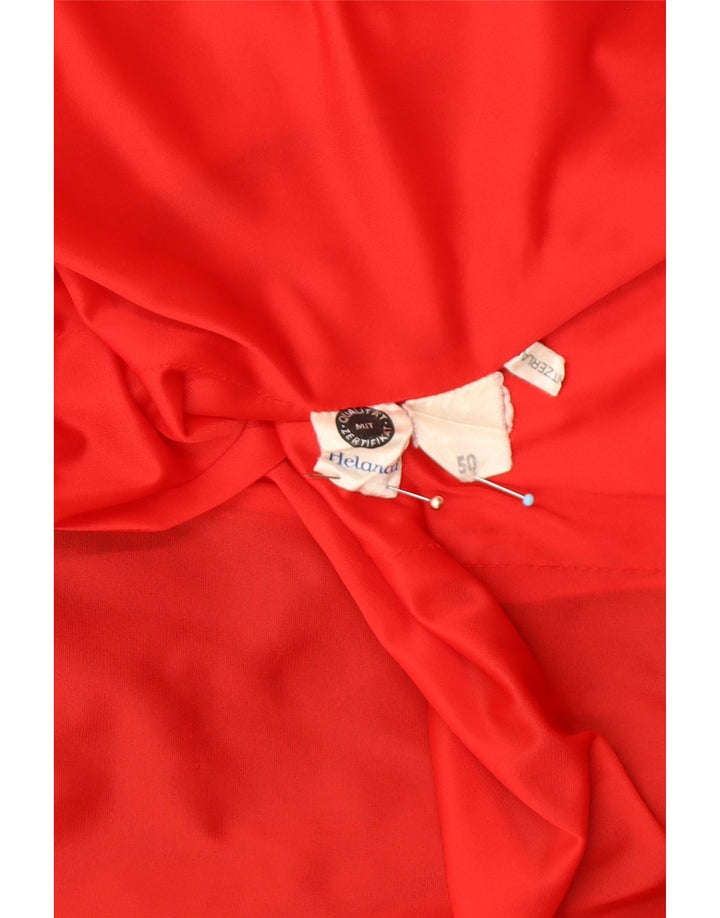 VINTAGE Træningsdragt til mænd Topjakke EU 50 Medium Rød Colourblock Retro
