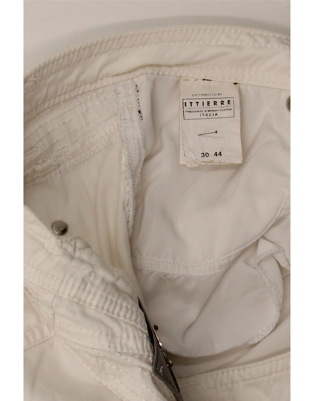 VERSACE Womens Straight Casual Trousers IT 44 Medium W30 L34 Off White Vintage Versace and Second-Hand Versace from Messina Hembry 