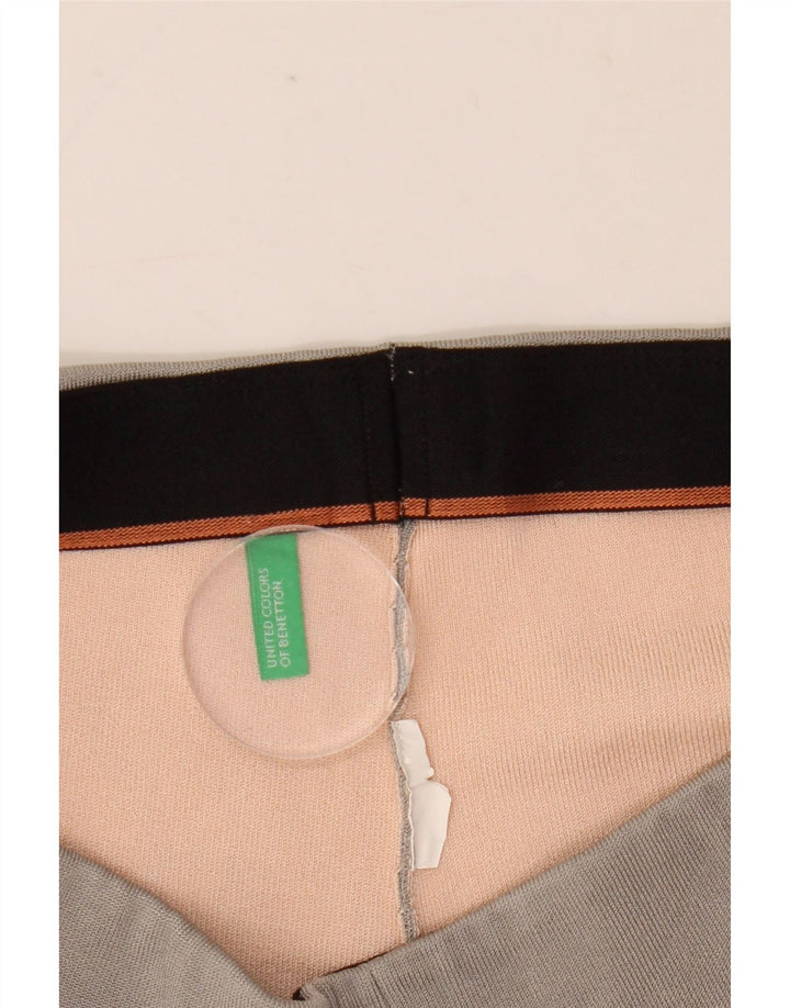 Benetton Womens Casual Shorts W30 Medium Grey Colourblock
