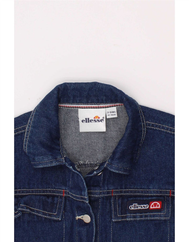 Ellesse Veste en jean graphique fille 2-3 ans Bleu marine Coton