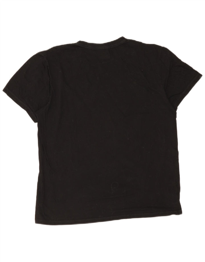 Fila Herren T-Shirt Top Medium Schwarz Baumwolle