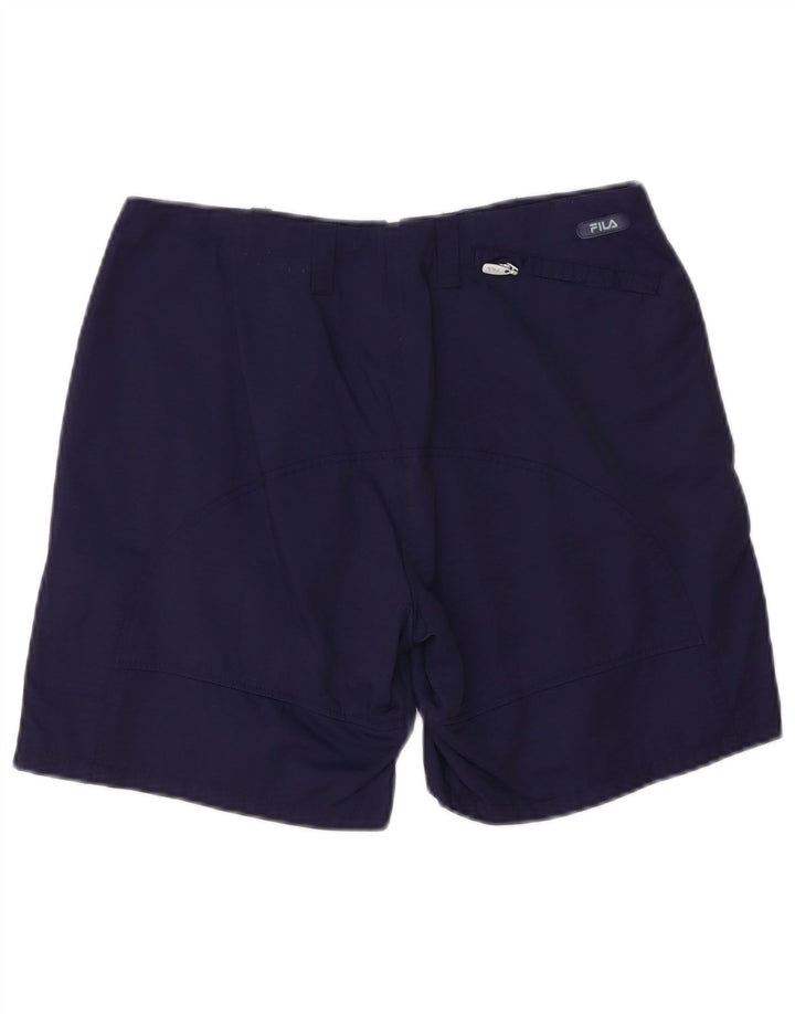 FILA Womens Chino Shorts IT 44 Medium W30 Navy Blue Cotton