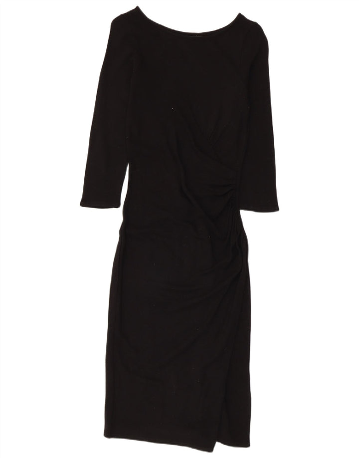 PHASE EIGHT Womens 3/4 Sleeve Sheath Dress UK 10 Small Black