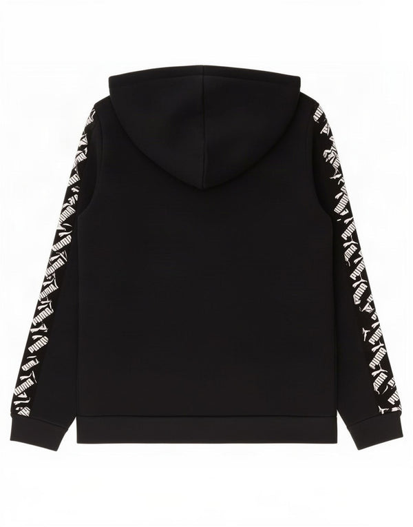 Suéter Puma Boys Graphic Zip com capuz 11-12 anos algodão preto