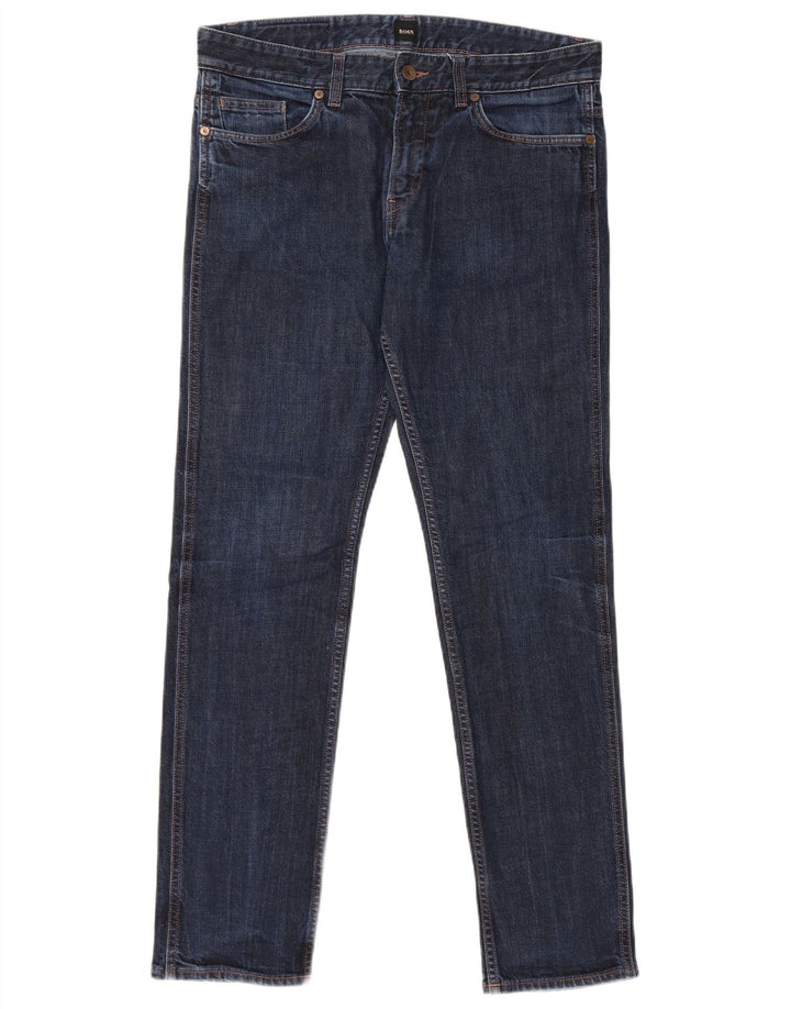 Hugo Boss Damen Slim Jeans W33 L32 Blaue Baumwolle