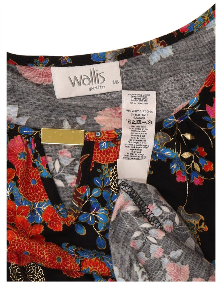 Wallis Womens Wrap Dress UK 16 Large Multicoloured Floral Viscose