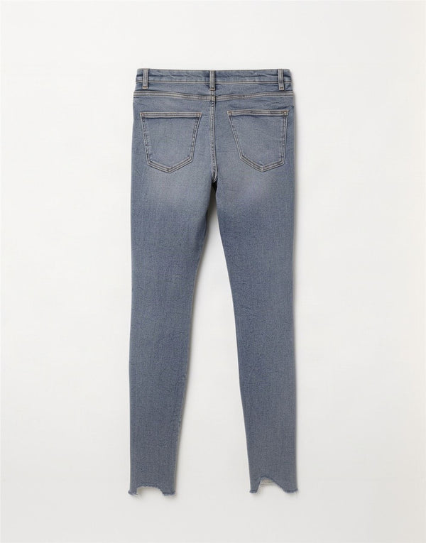 Zara Womens Distressed Skinny Jeans EU 38 Small W28 L30 Blue Cotton