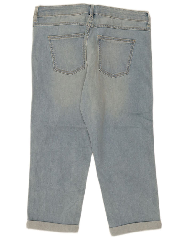 Marks & Spencer Womens Cropped Jeans UK 14 Large W34 L22 Blue Cotton