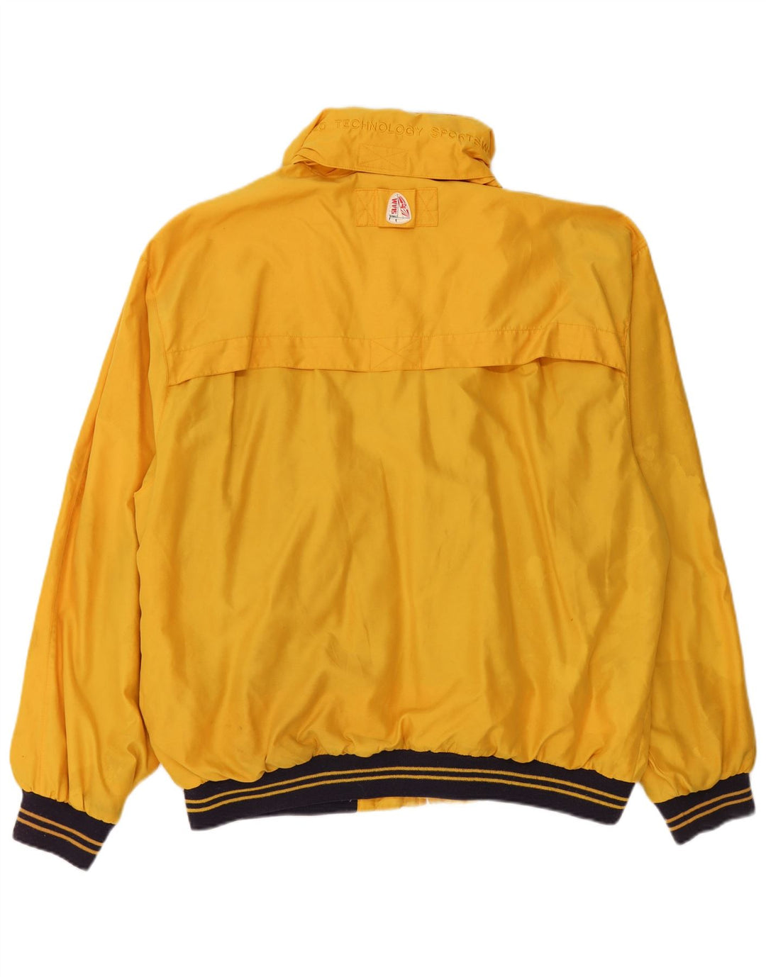 Slam Mens Hooded Bomber Jacket UK 44 2XL Yellow Colourblock Polyester