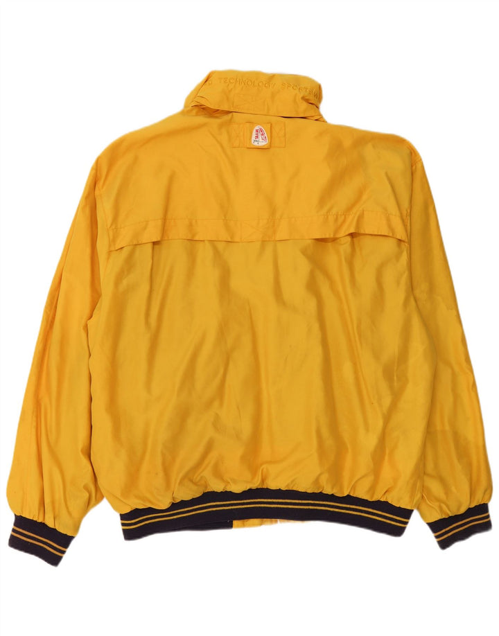Slam Mens Hooded Bomber Jacket UK 44 2XL Yellow Colourblock Polyester