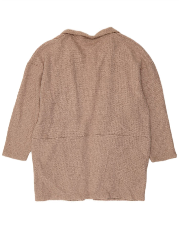 Marks & Spencer Pull cardigan long pour femme UK 20 2XL Rose Polyester