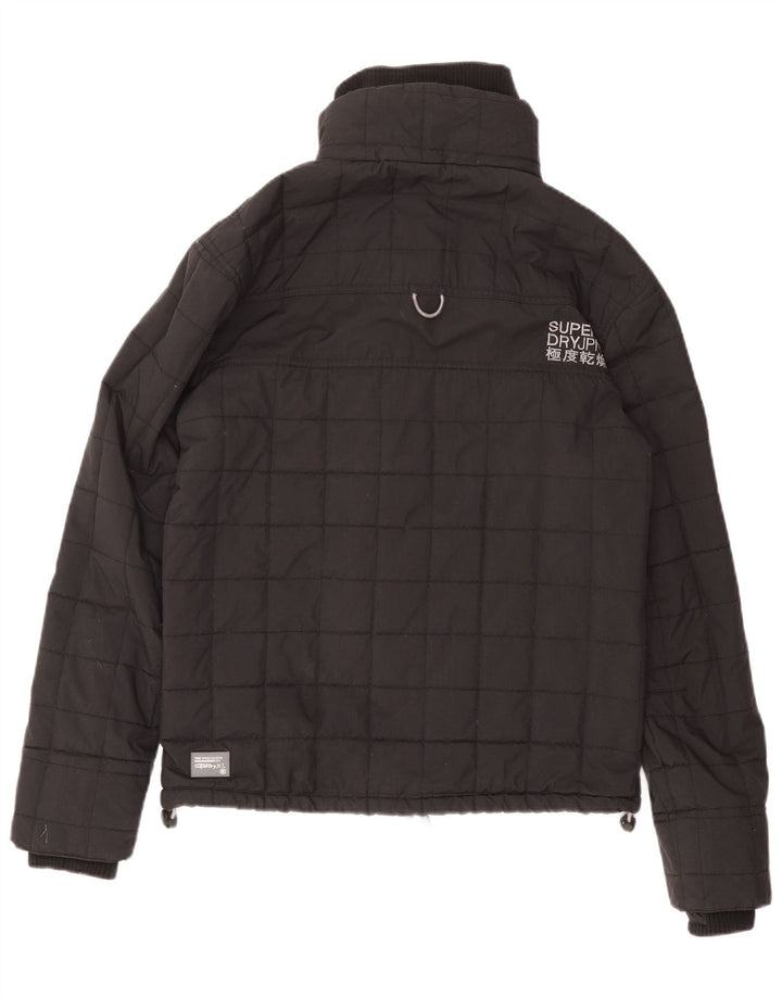 Superdry Womens Windcheater Graphic Windbreaker Jacket UK 16 Large Black