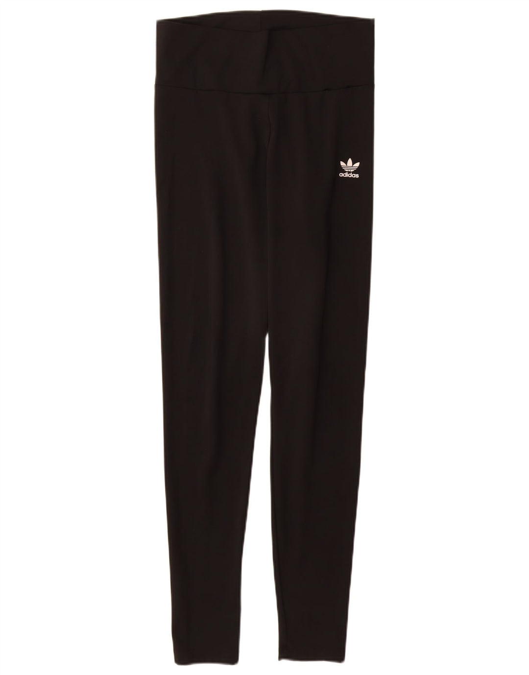 ADIDAS Womens Graphic Leggings UK 12 Medium Black Polyester