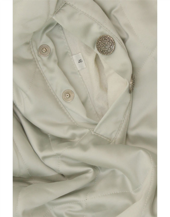 BELFE & BELFE Womens Hooded Quilted Jacket IT 46 Large Blue Vintage Belfe & Belfe and Second-Hand Belfe & Belfe from Messina Hembry 
