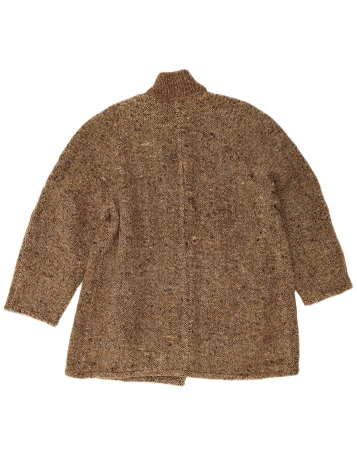 Vintage Womens Overcoat UK 14 Large Beige Flecked