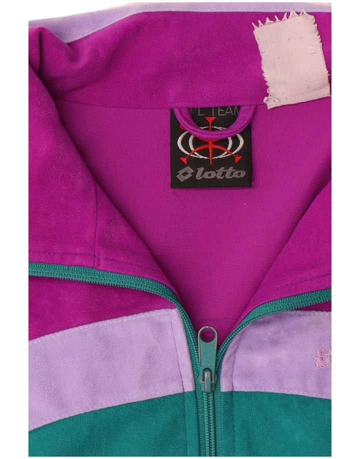 LOTTO Mens Tracksuit Top Jacket Large Multicoloured Colourblock