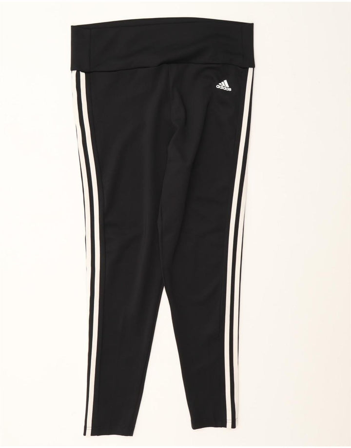 Adidas Womens Aeroready Leggings UK 16/18 Large Black Polyester