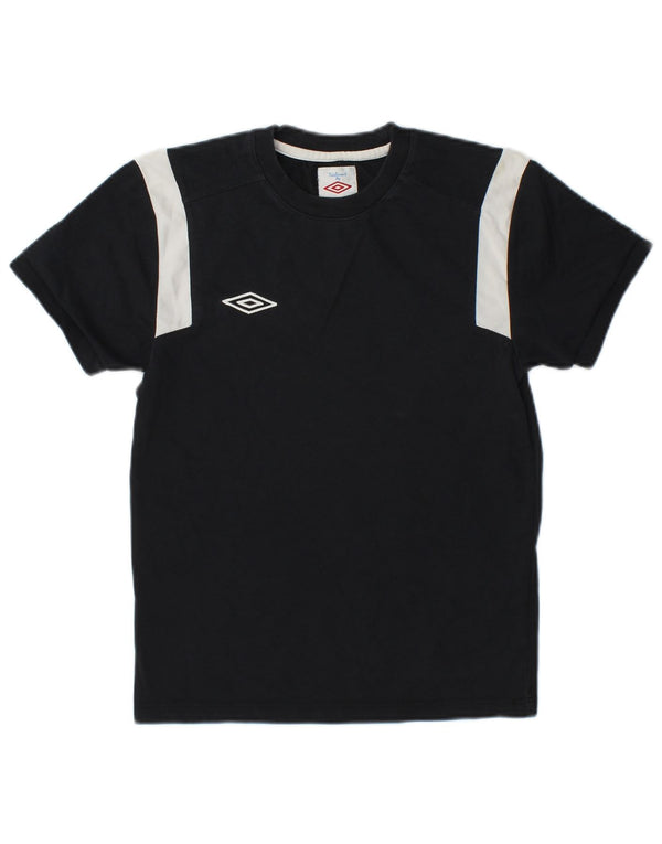 Umbro T-Shirt für Jungen, 9–10 Jahre, Mittelschwarz, Colourblock-Baumwolle