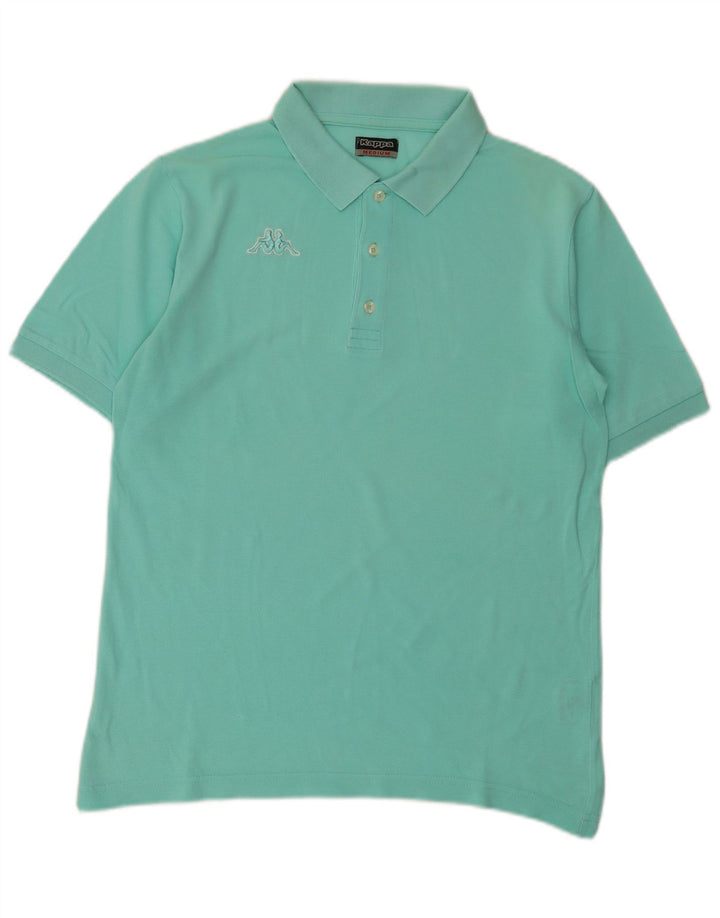 KAPPA Poloshirt til mænd Medium turkis bomuld