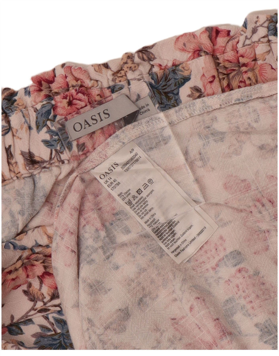 Oasis Womens Midi Skirt UK 14 Medium W30  Multicoloured Floral Viscose