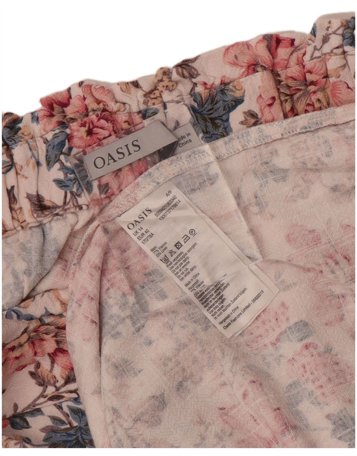 Oasis Womens Midi Skirt UK 14 Medium W30  Multicoloured Floral Viscose