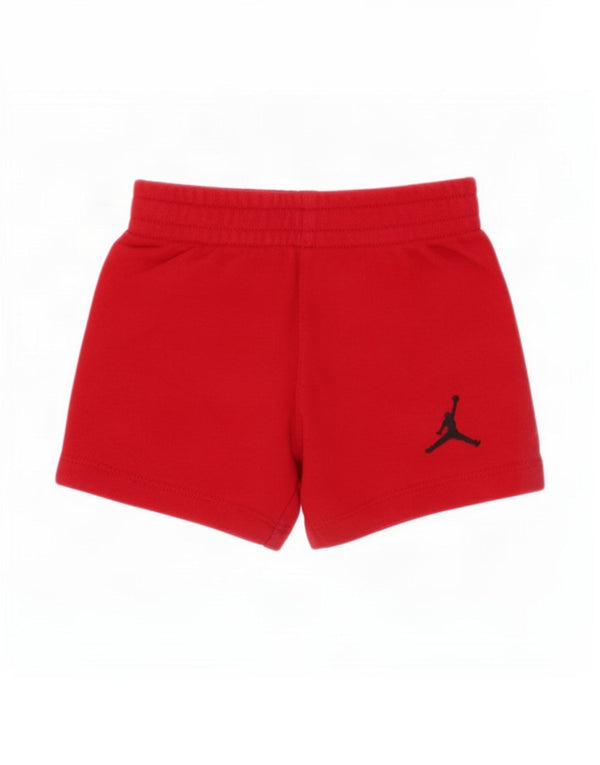 Jordan - Pantalones cortos deportivos para bebé niña, 12-18 meses, algodón rojo