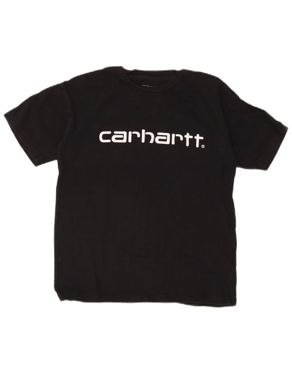 T-shirt grafica da uomo Carhartt Top piccola in cotone nero