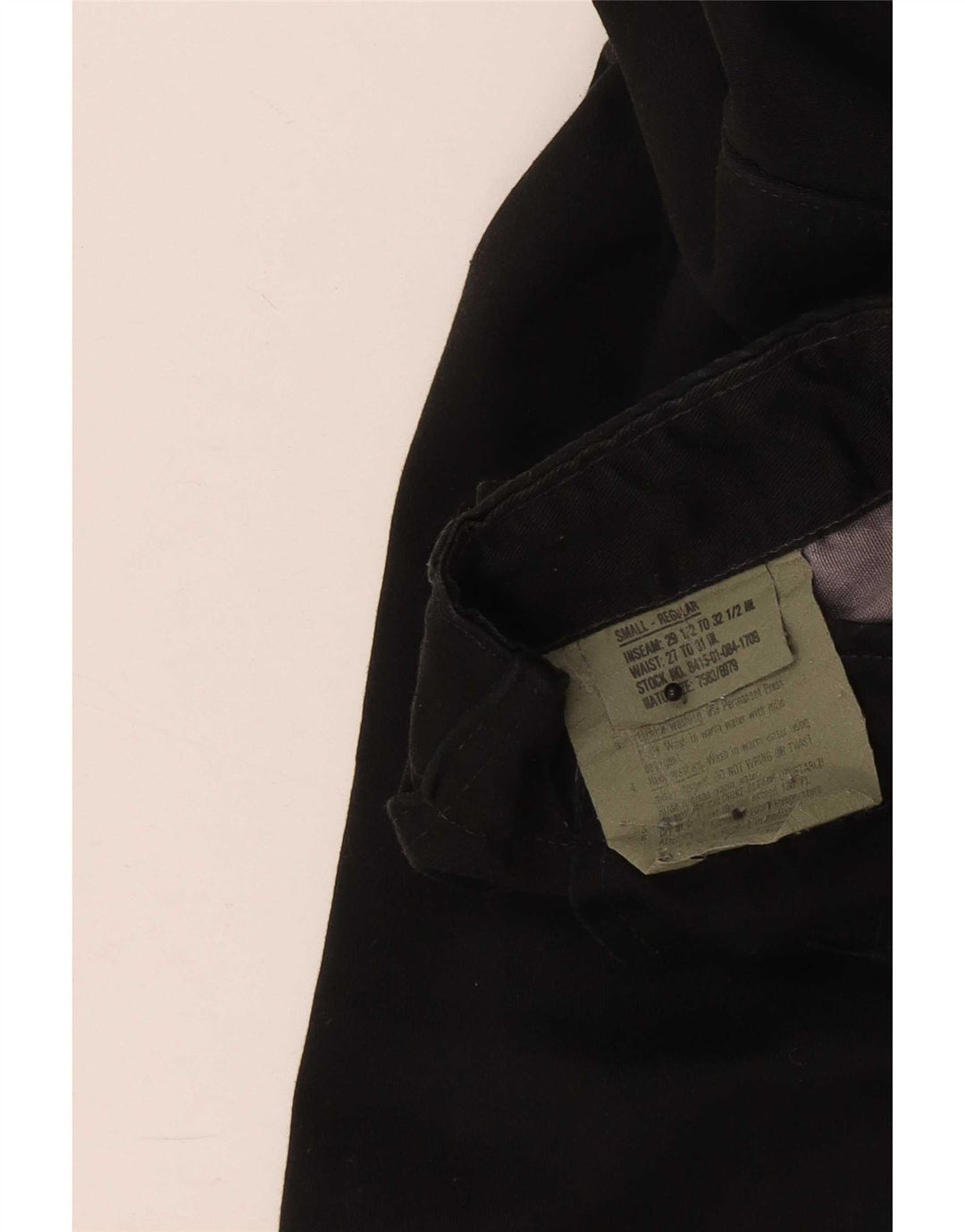 Vintage Womens Regular Cargo Trousers Small W28 L30 Black Cotton
