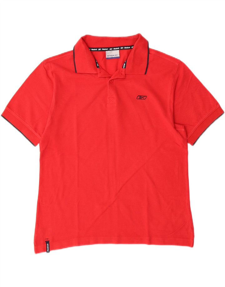 REEBOK Mens Polo Shirt Medium Red Cotton Vintage Reebok and Second-Hand Reebok from Messina Hembry 
