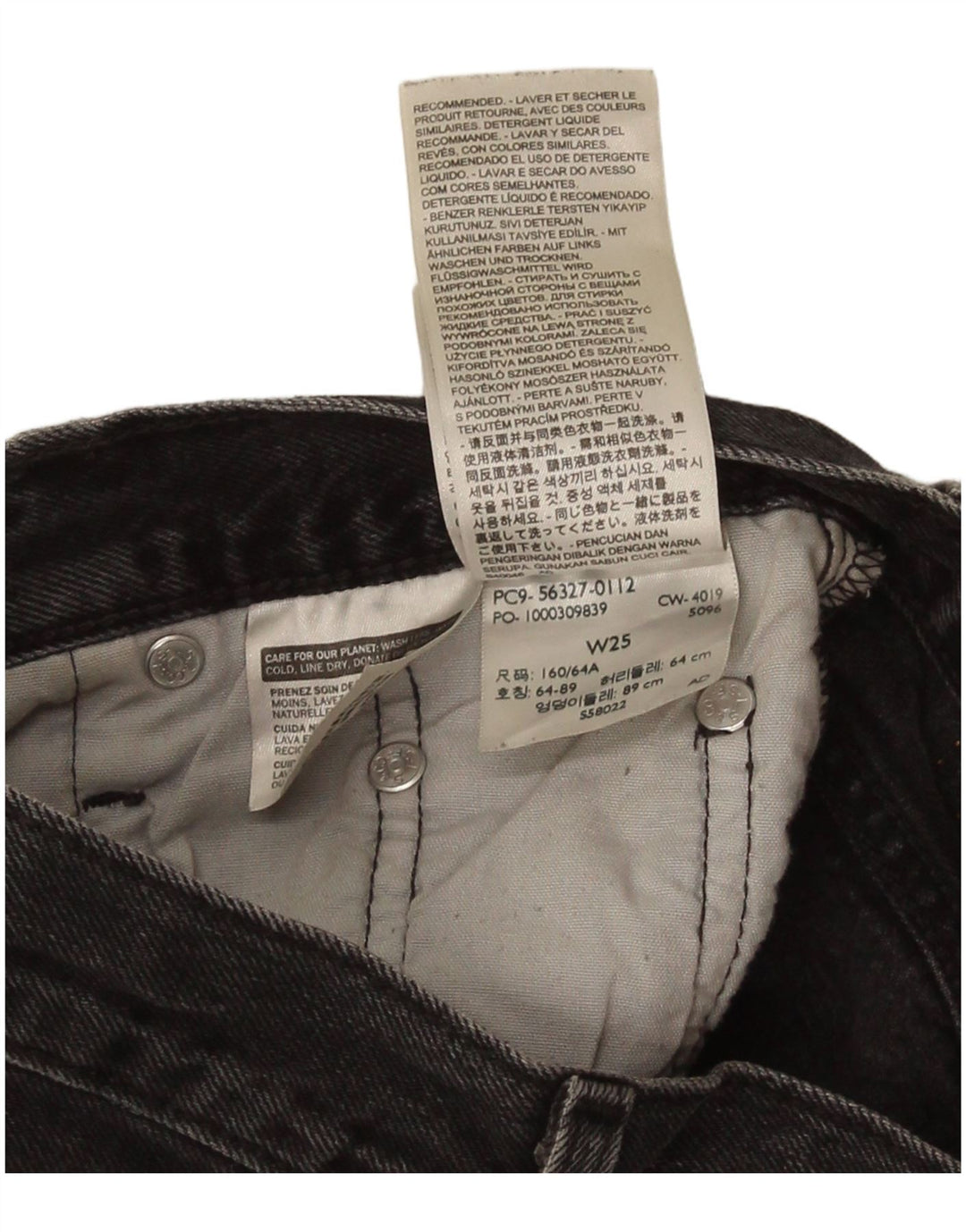Levi's Womens 501 Denim Shorts W25 XS Grey Cotton