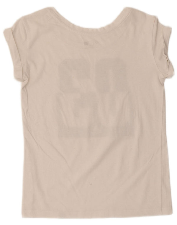 Adidas Damen Climalite Graphic T-Shirt Top UK 4/6 XS Weiß