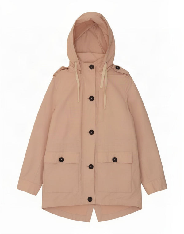 Marks & Spencer Chaqueta Parka Militar con Capucha para Mujer UK 40 Medium Pink