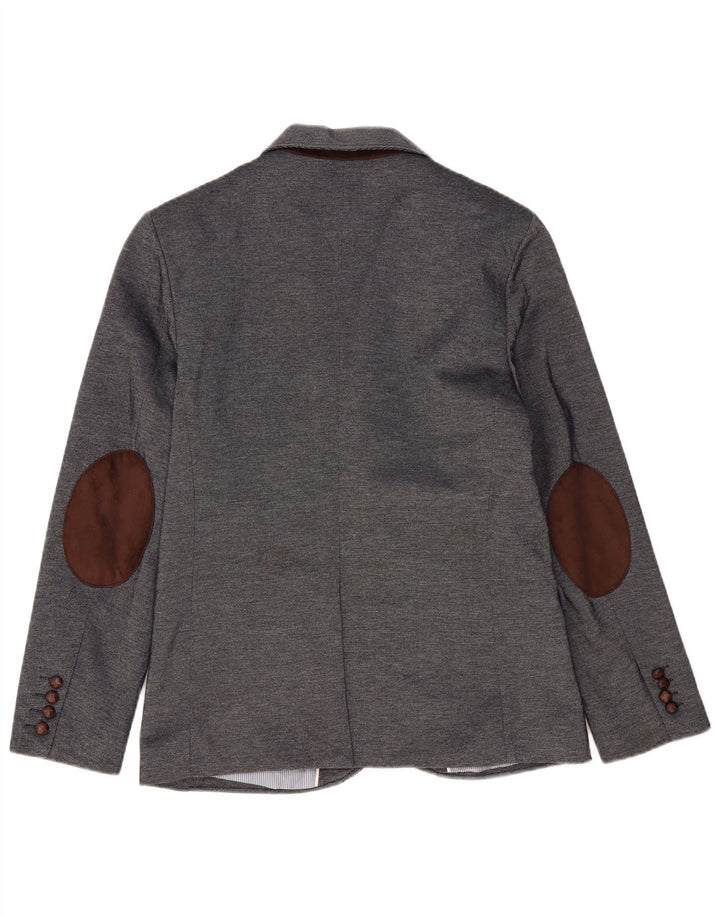 ZARA Giacca Blazer a 2 Bottoni da Uomo EU 48 Poliestere Grigio Medio